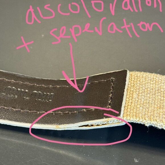 Damaged Very Good Condition Miu Miu Tan Elastic Belt - Picture 2 of 6